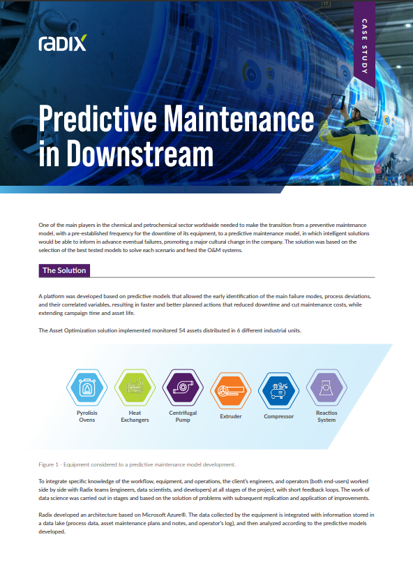 Predictive Maintenance in Downstream