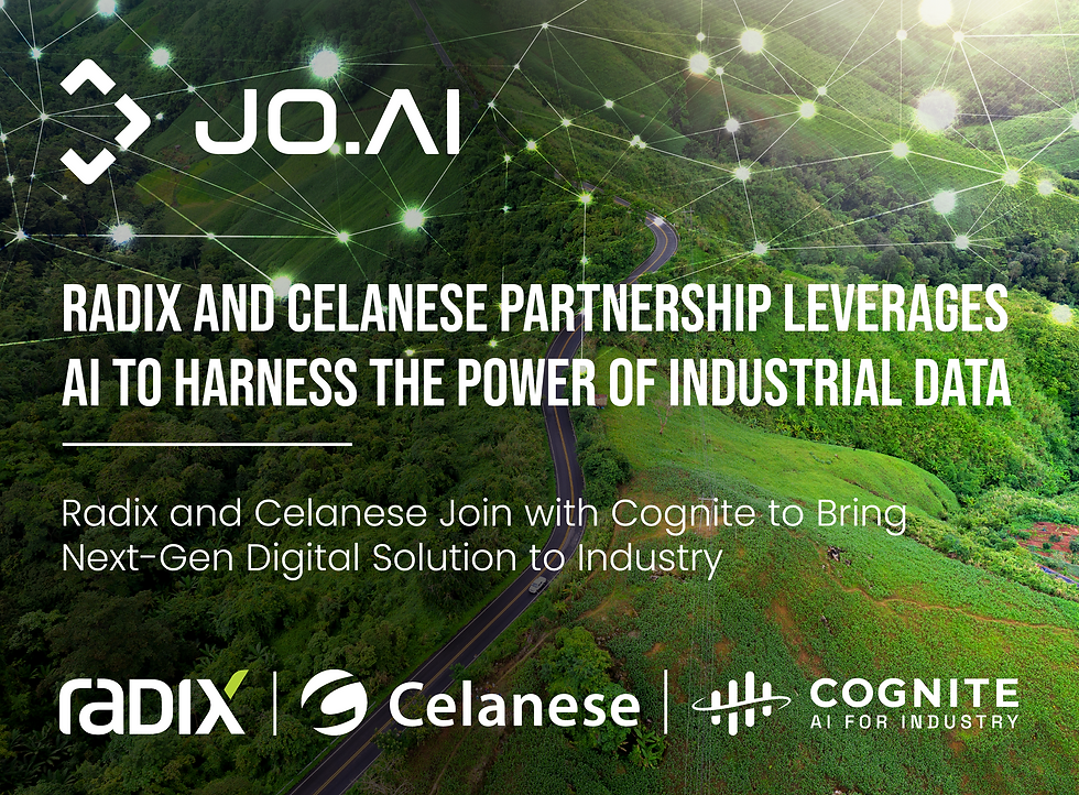 Radix and Celanese Partnership Leverages AI to harness to Harness the Power of Industrial Data