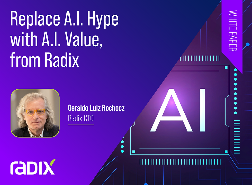 Replace A.I. Hype with A.I. Value, from Radix - Geraldo Luiz Rochocz Radix CTO