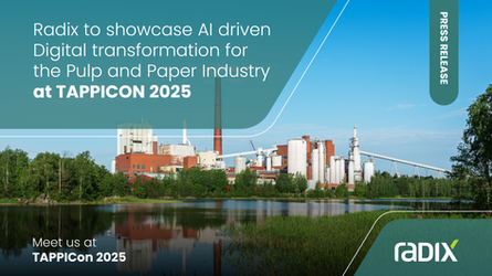 Radix to showcase AI driven Digital transformation for the Pulp and Paper Industry at TAPPICON 2025
