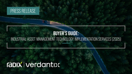 Radix Recognized by Verdantix Buyer’s Guide: Industrial Asset Management Technology Implementation Services (2025)
