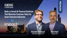 Radix to Unveil AI-Powered Solutions That Maximize Customer Value for Asset-Intensive Industries at Cognite’s Impact 2025